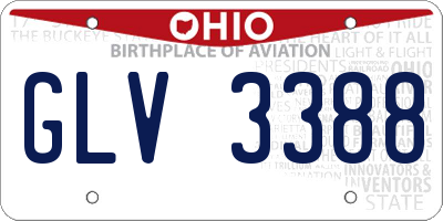 OH license plate GLV3388
