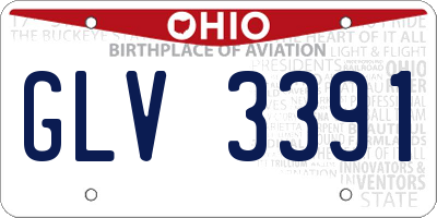 OH license plate GLV3391