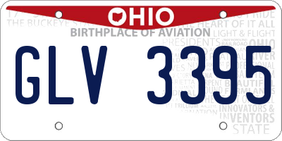 OH license plate GLV3395