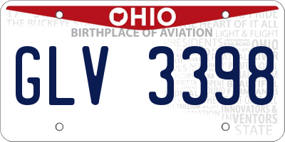 OH license plate GLV3398