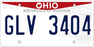 OH license plate GLV3404