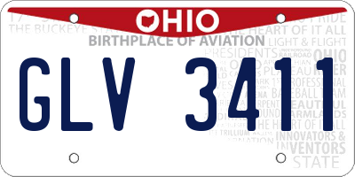 OH license plate GLV3411
