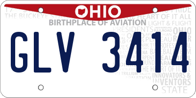 OH license plate GLV3414