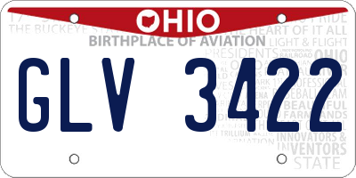 OH license plate GLV3422
