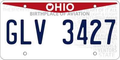 OH license plate GLV3427