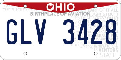 OH license plate GLV3428
