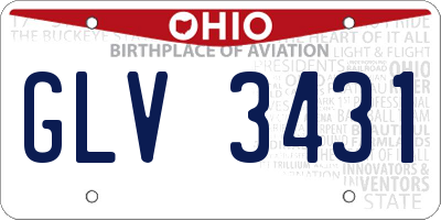 OH license plate GLV3431