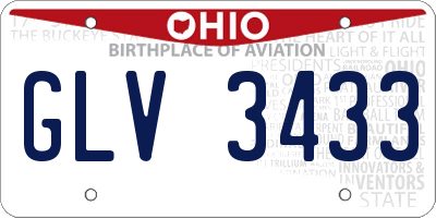 OH license plate GLV3433