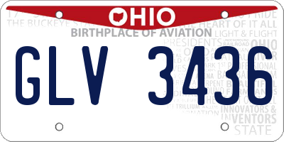 OH license plate GLV3436