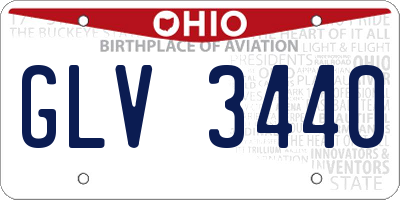OH license plate GLV3440