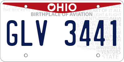 OH license plate GLV3441