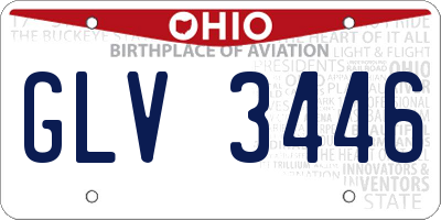 OH license plate GLV3446
