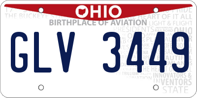 OH license plate GLV3449