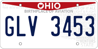 OH license plate GLV3453