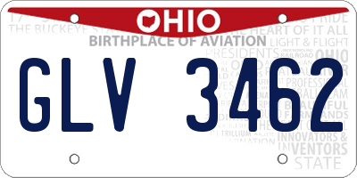 OH license plate GLV3462