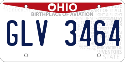 OH license plate GLV3464