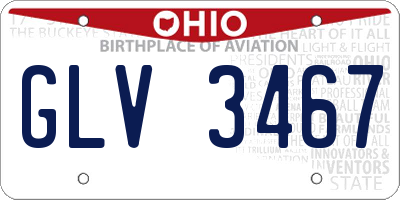 OH license plate GLV3467