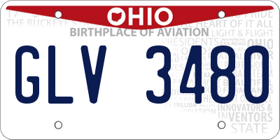 OH license plate GLV3480