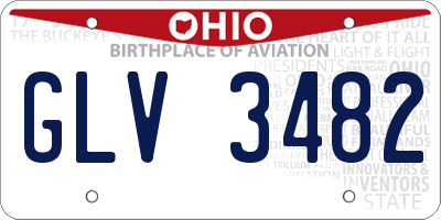 OH license plate GLV3482
