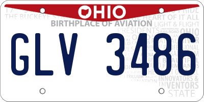 OH license plate GLV3486