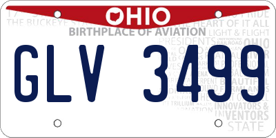 OH license plate GLV3499