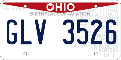 OH license plate GLV3526