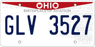 OH license plate GLV3527