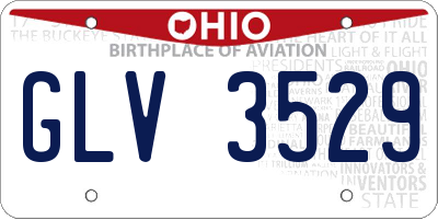 OH license plate GLV3529