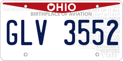 OH license plate GLV3552