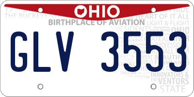 OH license plate GLV3553