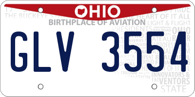 OH license plate GLV3554