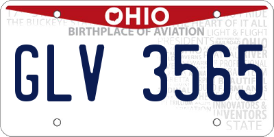 OH license plate GLV3565