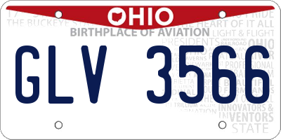 OH license plate GLV3566