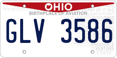 OH license plate GLV3586