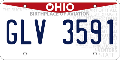 OH license plate GLV3591