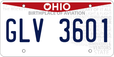 OH license plate GLV3601
