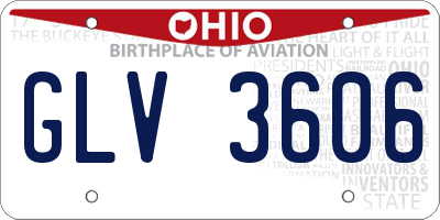 OH license plate GLV3606