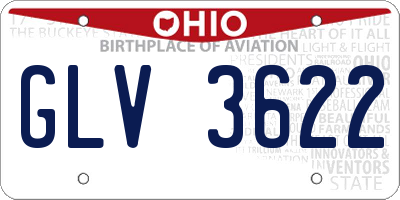 OH license plate GLV3622
