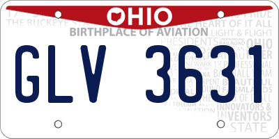 OH license plate GLV3631