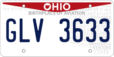 OH license plate GLV3633