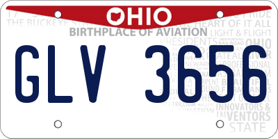 OH license plate GLV3656