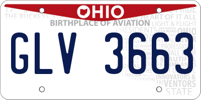 OH license plate GLV3663