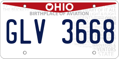 OH license plate GLV3668