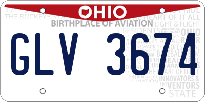 OH license plate GLV3674