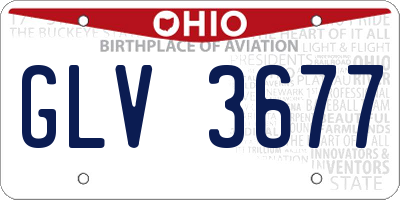 OH license plate GLV3677