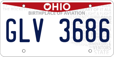 OH license plate GLV3686