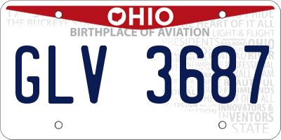 OH license plate GLV3687