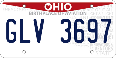 OH license plate GLV3697