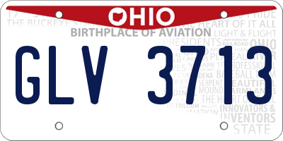 OH license plate GLV3713