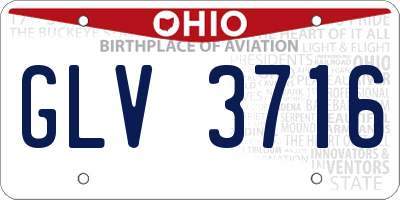 OH license plate GLV3716